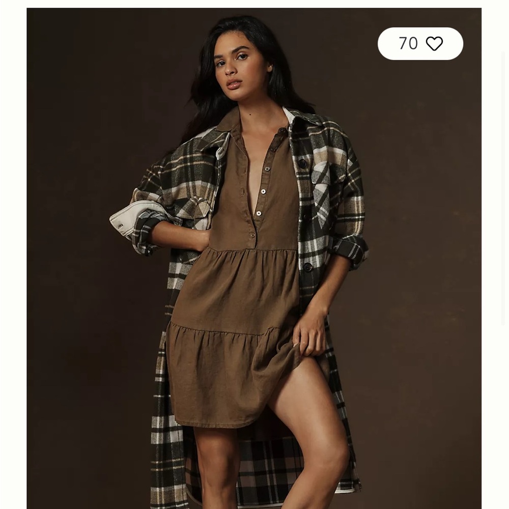 Michael Stars
Linen Greta Short Sleeve Tiered Dress
